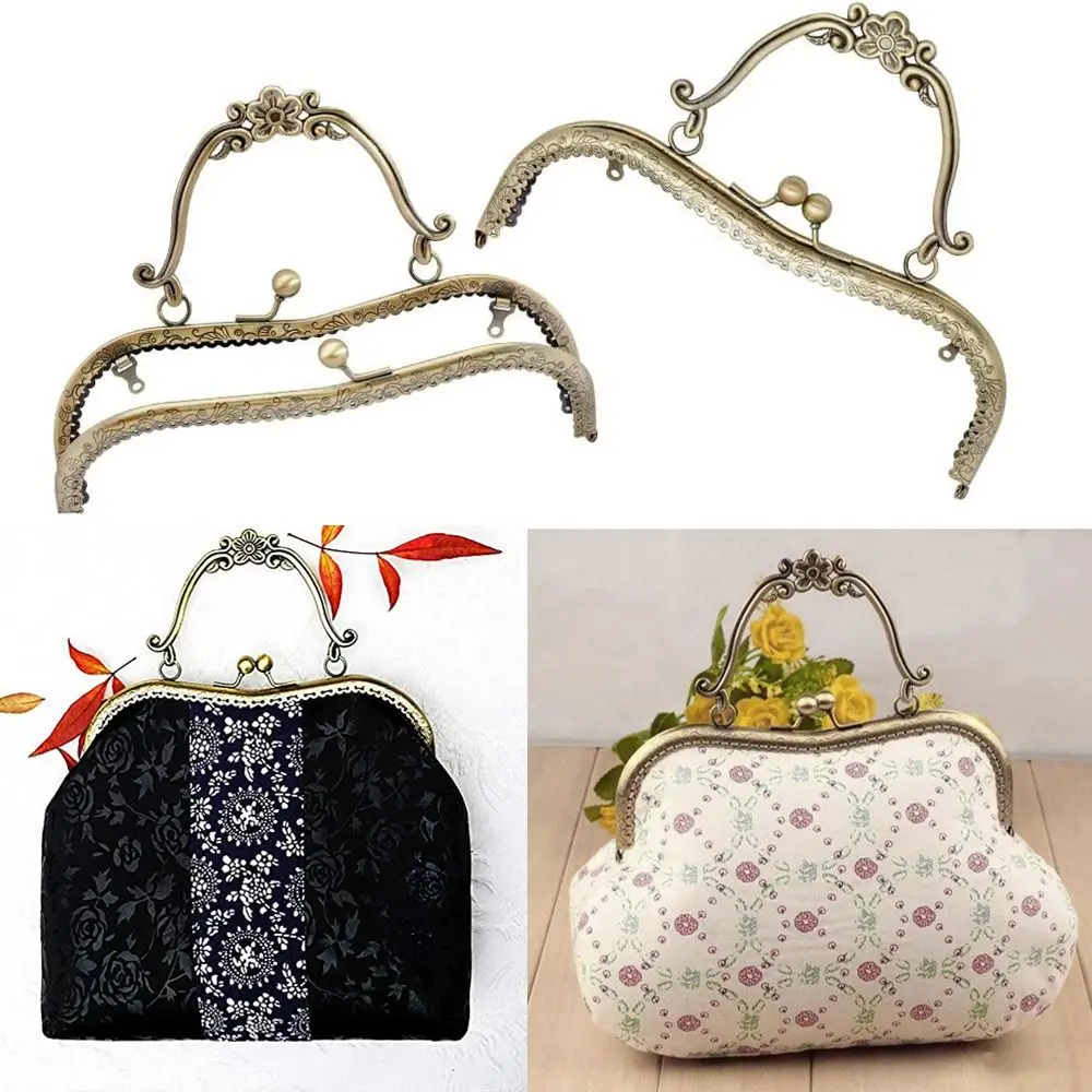 

Мини-металлическая рамка для кошелька, застежка-поцелуй, фурнитура для сумки, винтажная застежка для кошелька, рамка для сумки, пряжка, сделай сам, ремесло