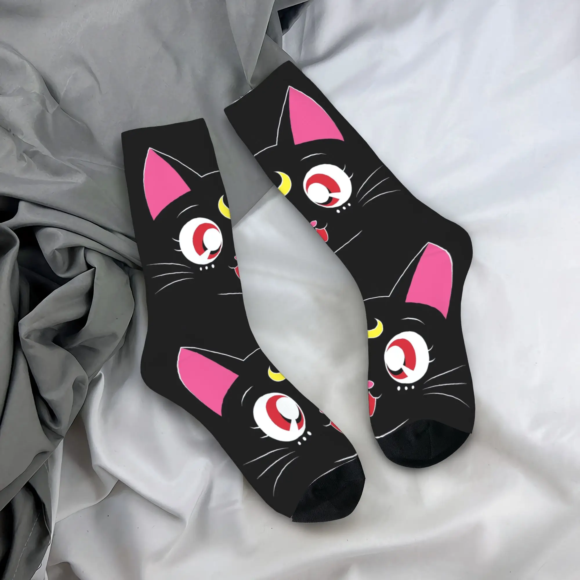 Sailors Moons Socks  Funny Stockings Men Breathable Running Sports Socks Winter Design Anti Slip Socks