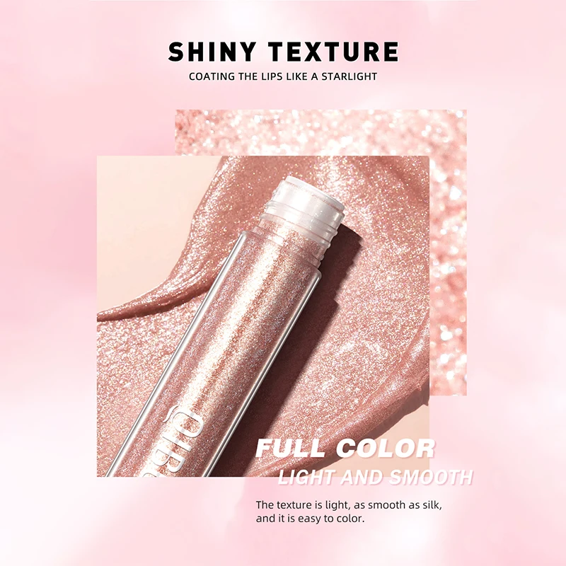 6 pezzi/set, set regalo con smalto per labbra e ombretto liquido, lunga durata, facile da applicare, finitura glitterato perlato luccicante, doppio scopo