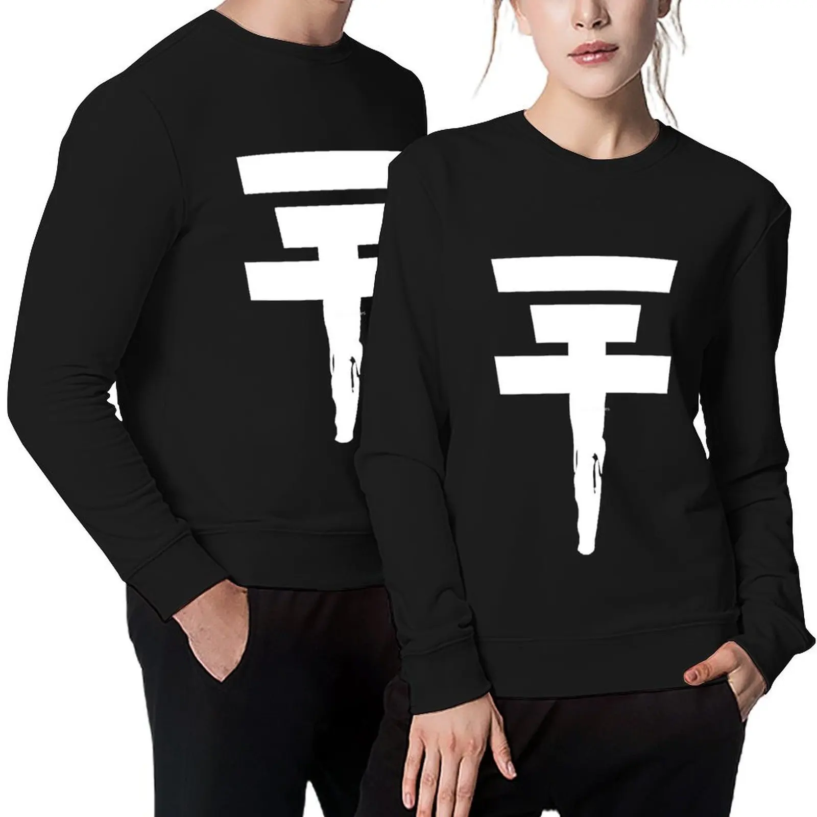 

Tokio Hotel Logo (white, once) Fitted Pullover fashion men graphic t shirts men men's sweat-shirt set new sweatshirt