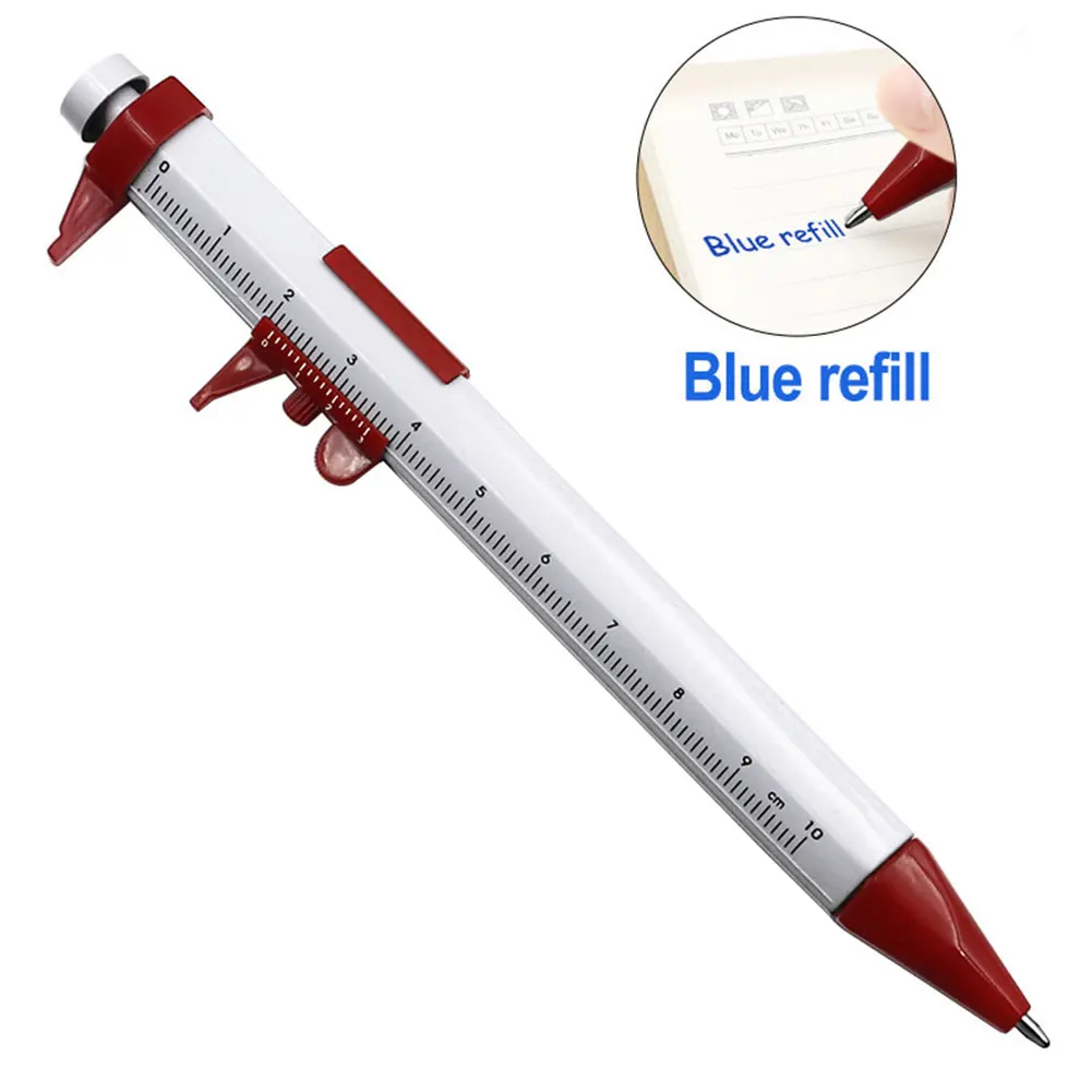 Student Stationery Measuring Tools 0-100mm Vernier Caliper Roller Ball Pen for Engineer Woodworkers Carpenter Student