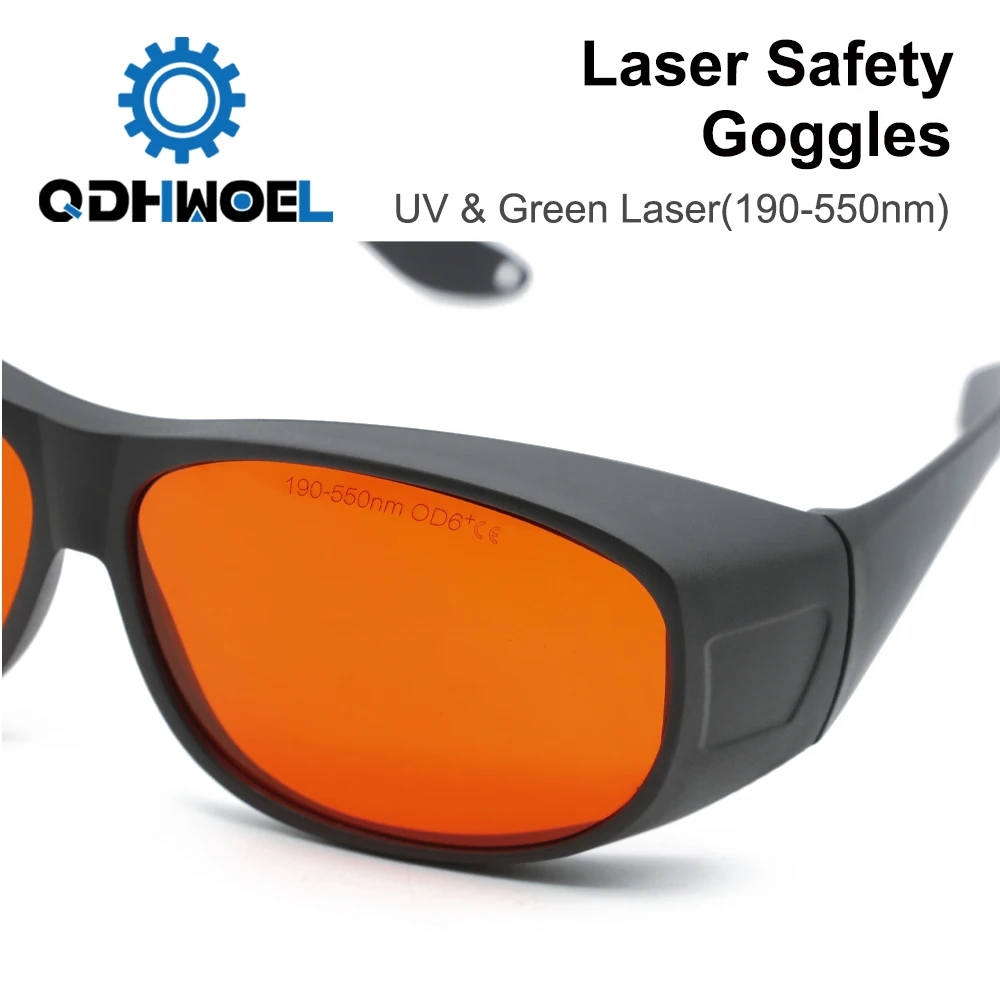 355nm UV Laser Safety Goggles OD6+190-550nm Protective Glasses Shield Protection Eyewear for UV Laser Machine