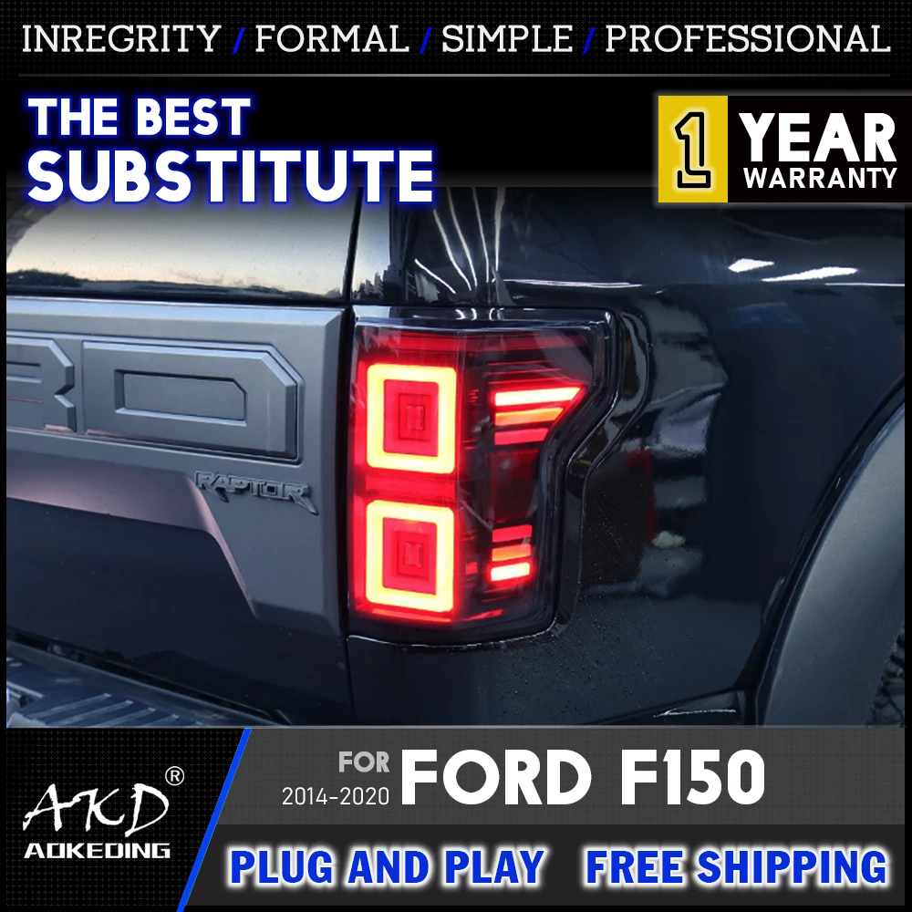 taillight For Ford Raptor F150 2014-2020 F-150 Tail Lamp LED Fog Lights Day Running Light DRL Tuning Tail Lights Car Accessories