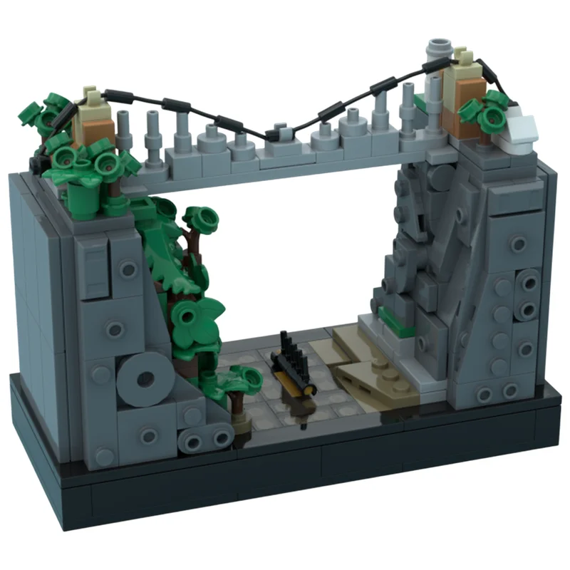 Clifton Suspension Bridge MOC Building Blocks British Landmark Cable Bridge DIY Brick Set Desktop Collectible