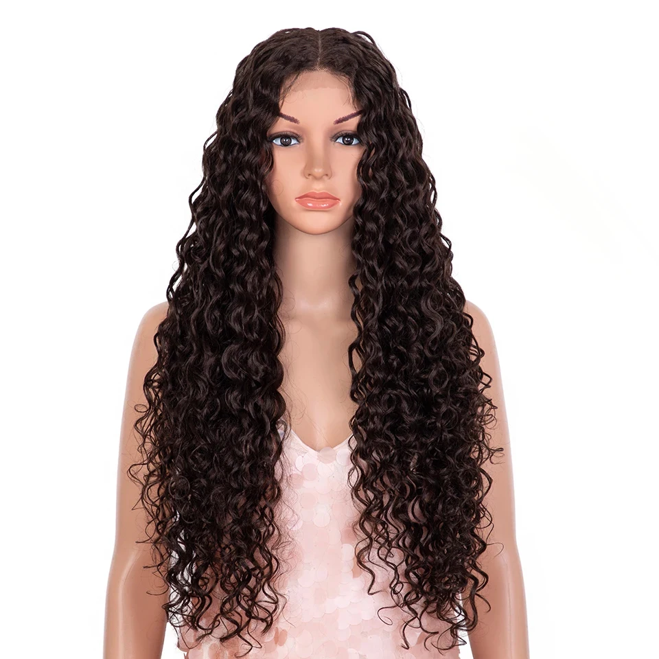 

Synthetic Lace Front Wig 30 Inch long Curly Wig Ombre Blode Brown Kinky Curly Lace Wigs For Black Women Daily Cosplay Wigs