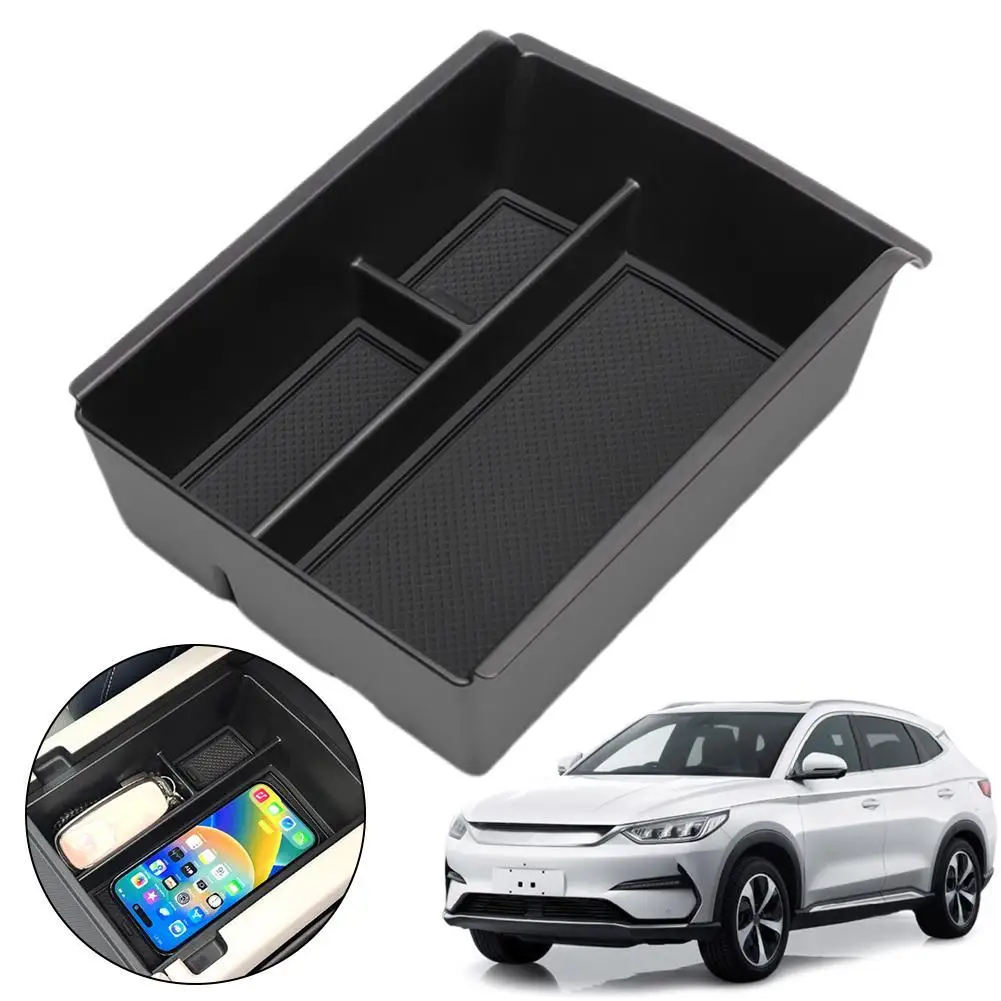 Car Central Armrest Storage Box Container Holder Tray For BYD Song PLUS 23-24 EV Organizer Accessories