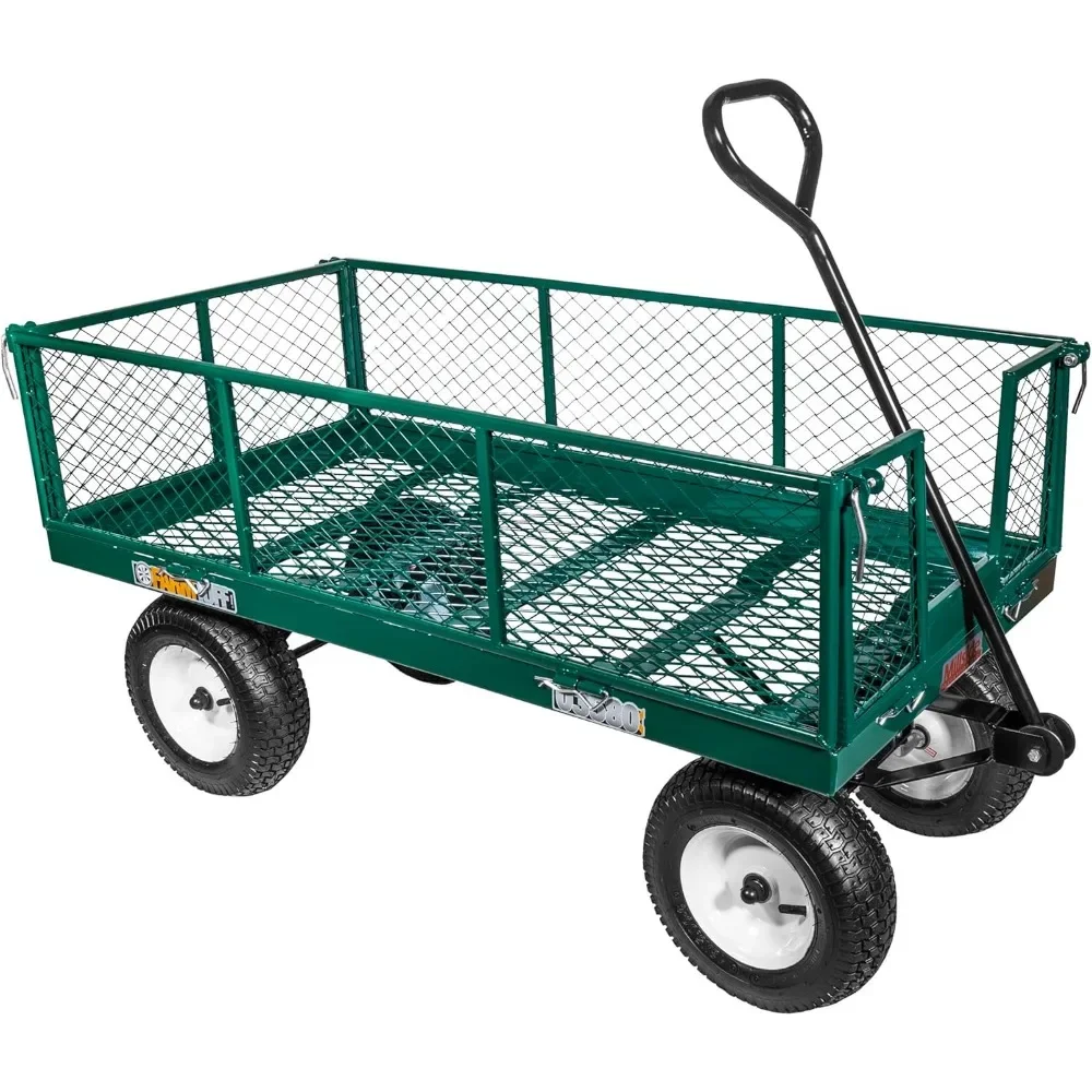 Green Wheels Trolley Cargo Trolleys Garden Carts Multi-purpose Cart With Wheels Folding Supplies