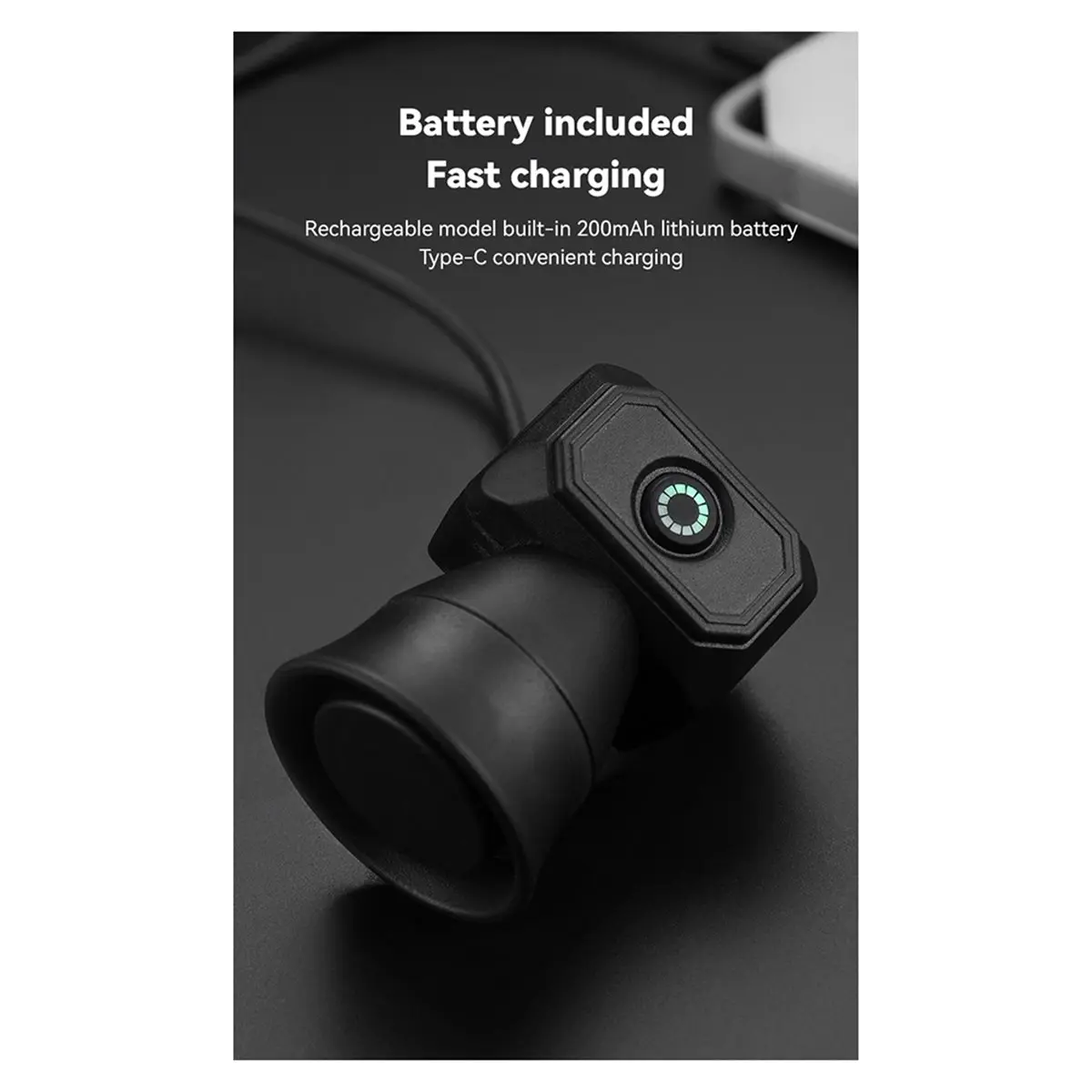Compatible USB Rechargeable Bicycle Motorcycle Electric Bell Horn Mountain Road Cycling Horn Bike Accessories