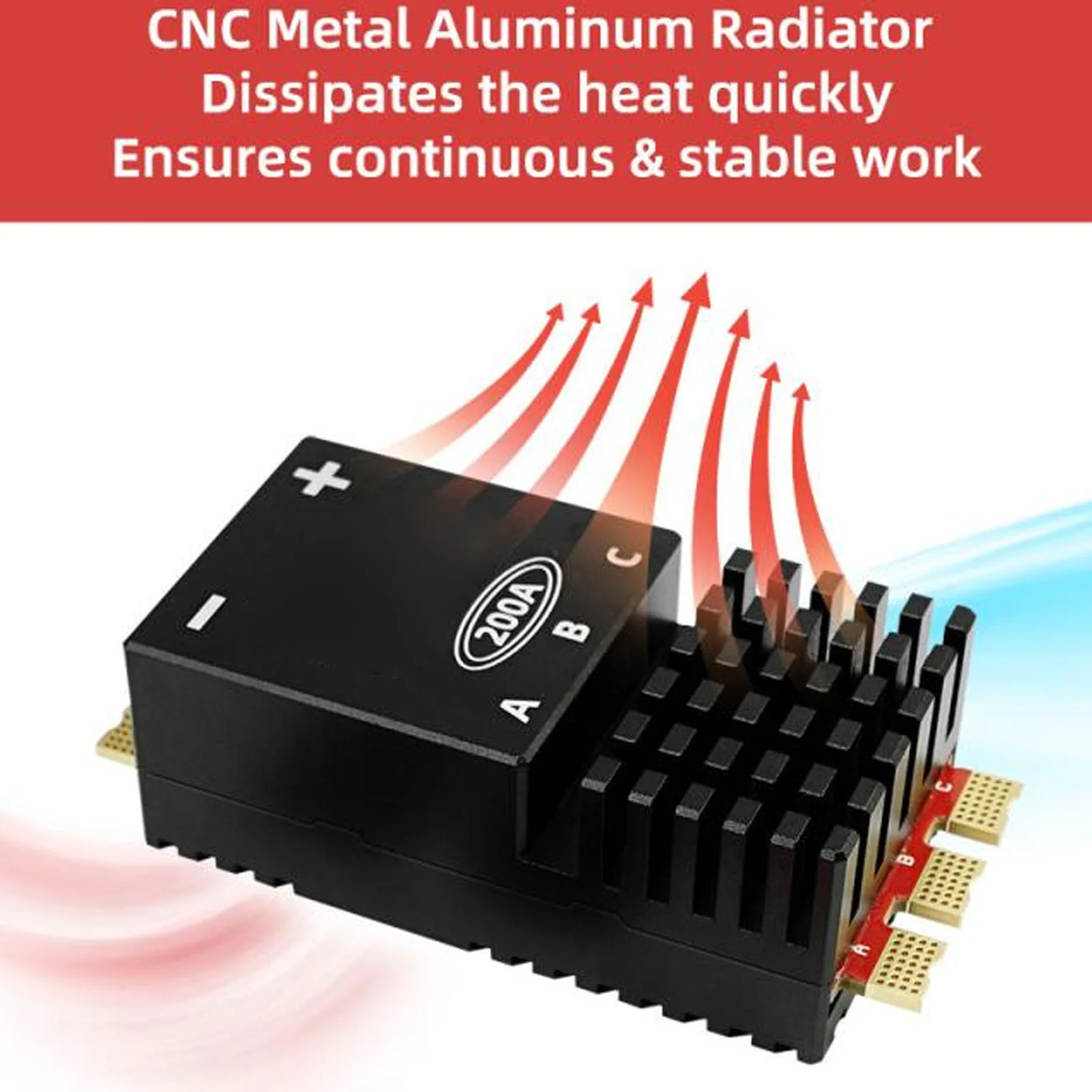 

Brushless ESC 200A 5‑12S Battery Powered RC Car Motor Electric Speed Controller 128KHz PWM DC18V‑50.4V Brushless ESC