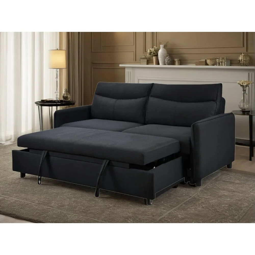 

75'' Convertible Sofa Bed, Queen Size Loveseat Futon Pull Out Couch Sofá, Comfortable Modern Bed Sofabed