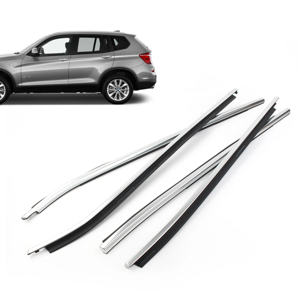 Car Weatherstrip Window Moulding Trim Door Outside Seal Belt Molding For BMW X3 2011 2012 2013 2014 2015 2016 2017 Chrome