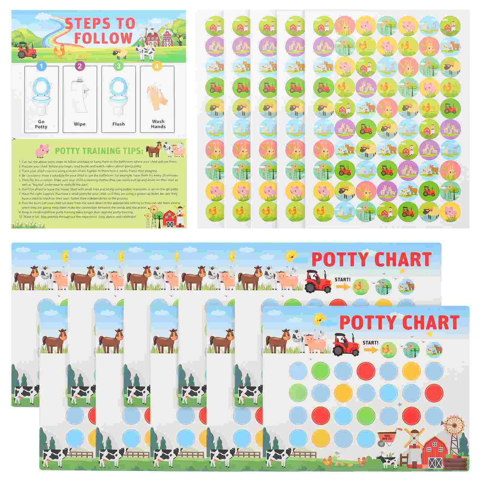 

1 Set Toddler Potty Training Charts Children Potty Training Charts with Potty Training Stickers potty training chart for childre