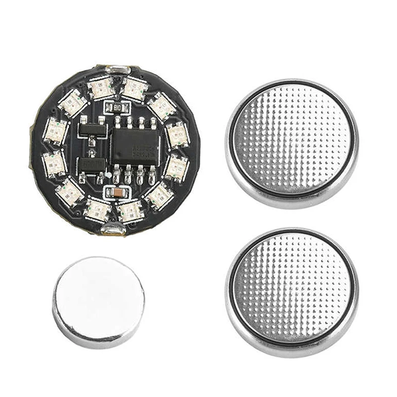 Lámpara LED colorida de magnetrón, 4 modos, lámpara de inducción inalámbrica, batería de botón, decoración de paisaje DIY, lámpara modelo estereoscópico