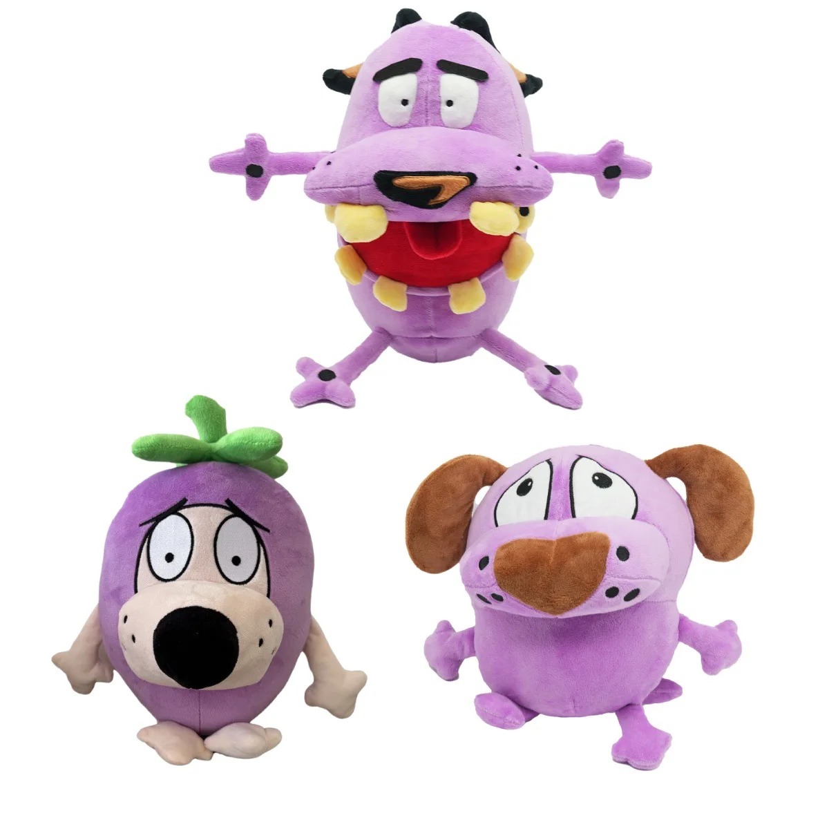 Purple Monster Dog Plush Toy Big Mouth Stuffed Doll Kids Gift