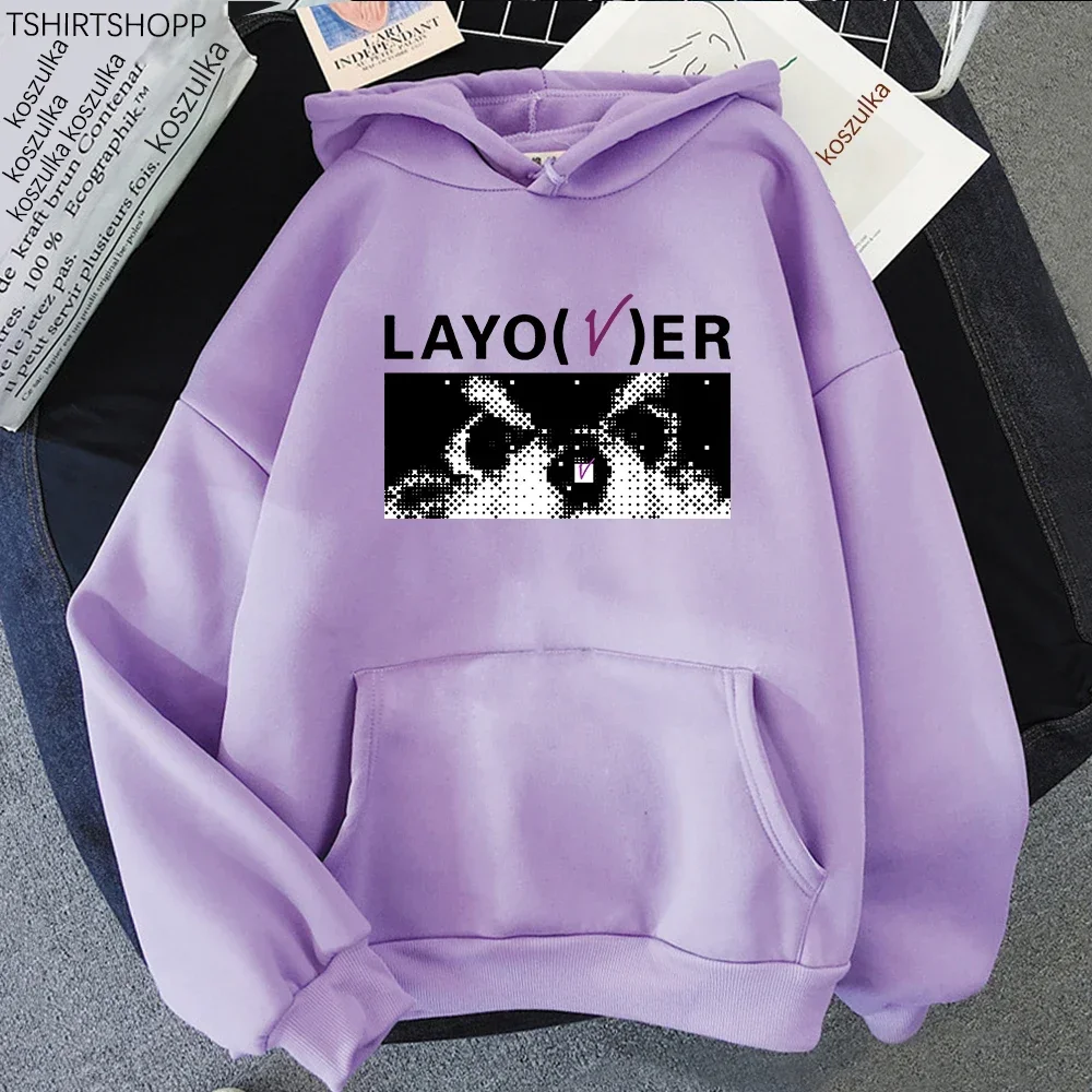 Com Capuz Dançante em V Lento para Mulheres, Harajuku, Gráfico Me Ame Novamente, Hoodies Layover, Pulôveres Unisex Kawaii Cat Vintage, Moletons,