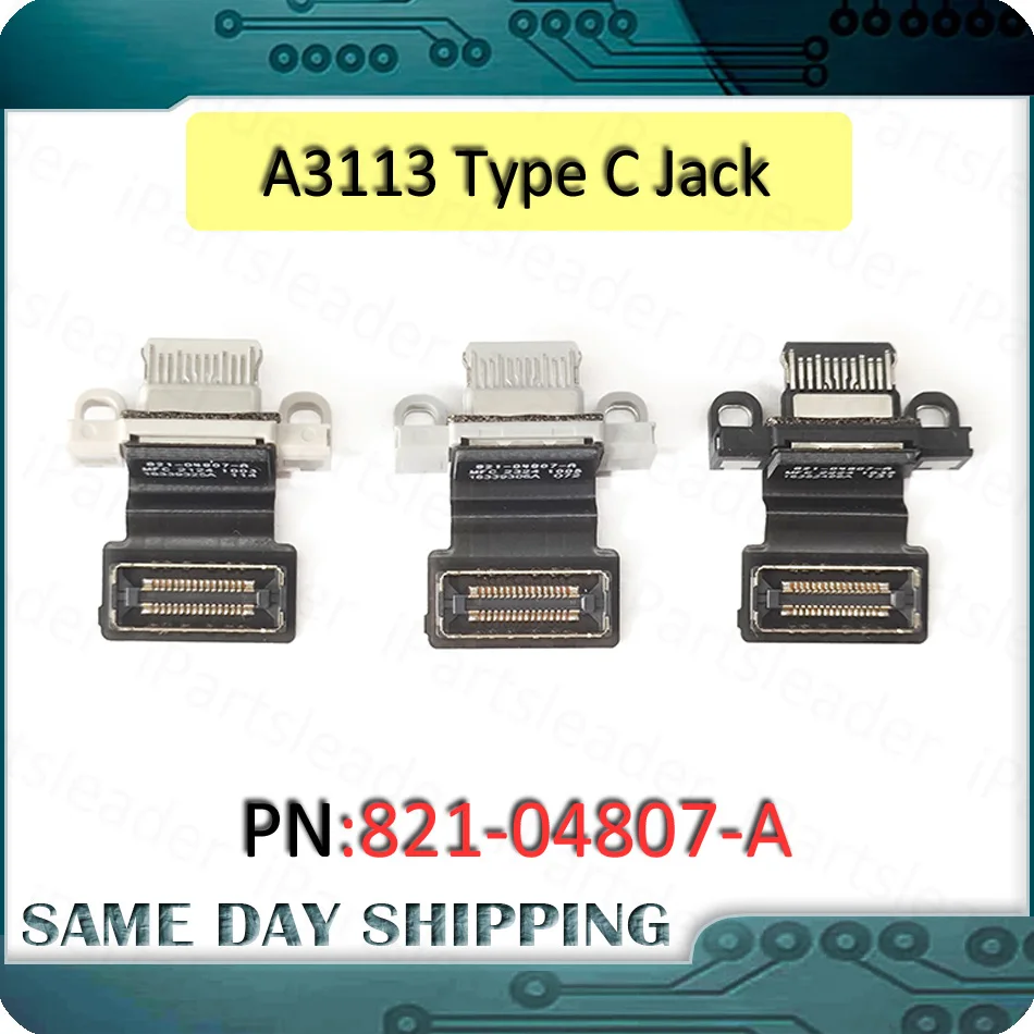 New A3113 USB-C Type C DC Charging Jack Connector Flex Cable 821-04807-A for MacBook Air Retina 13.6