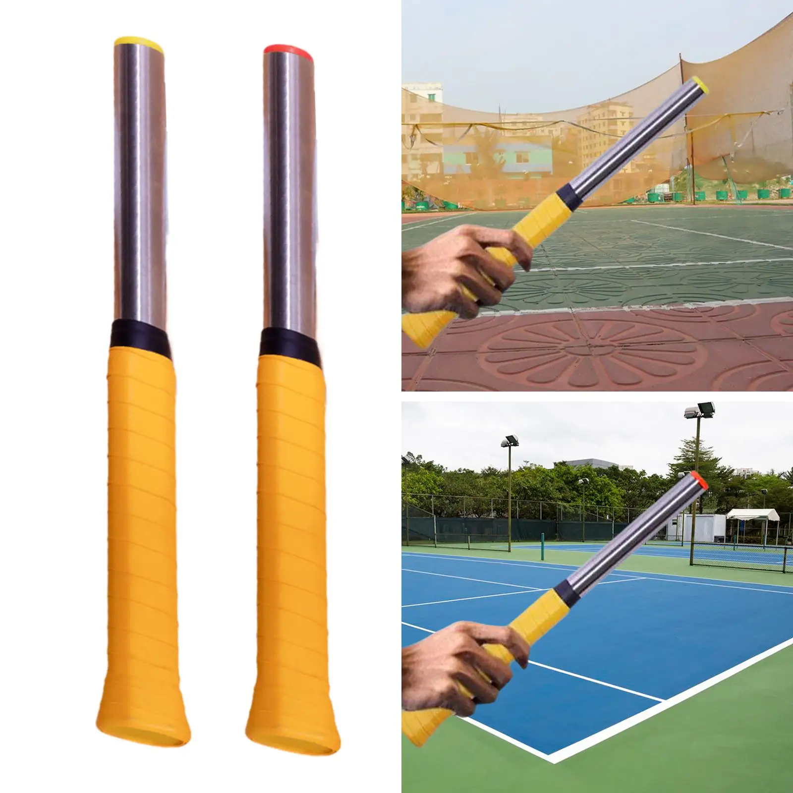 Treinador de balanço de raquete de badminton, auxílio para treinamento de balanço de badminton em aço inoxidável
