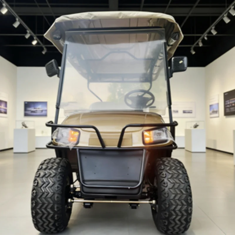 

Wholesale Customization Electric Golf Cart With 5KW Motor Golf Cart For Private Club VIP Use Rain Cover 12-Inch Off-Road Tires