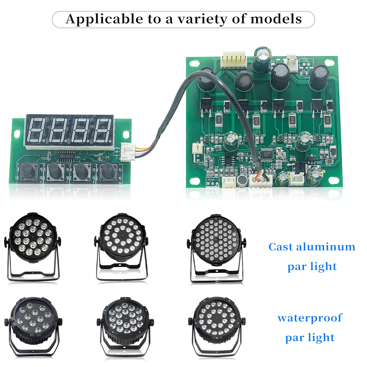 54X3W/18X12W/24X12W LED PAR Motherboard, 4/8CH,5/9CH DC 12-36V RGBW RGBWA Constant Current Waterproof PAR Motherboard