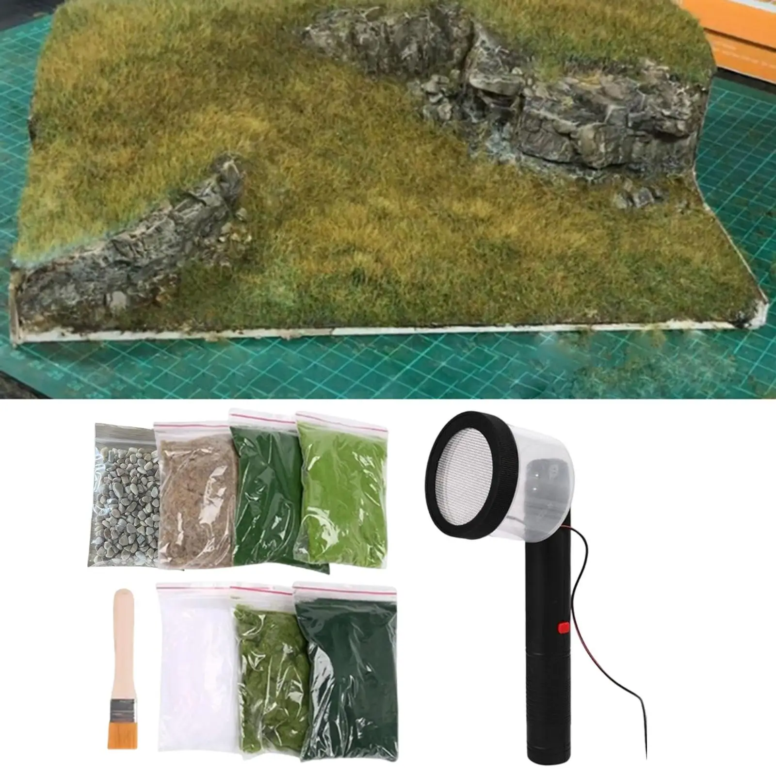 

Статический аппликатор для травы, набор флокирующих аппликаторов, Электростатическая флокирующая машина для сада, железной дороги, для подростков, для строительства микроландшафта