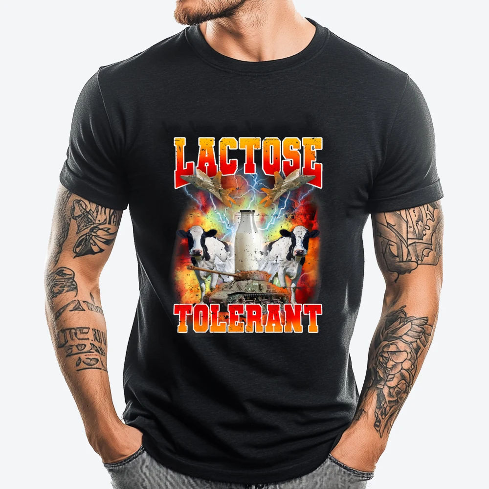 

Lactose Tolerant - Funny Sarcasm Meme Funny Lactose Tolerant Graphic Tee Shirt Youth Tee Shirt Men Tee Shirt