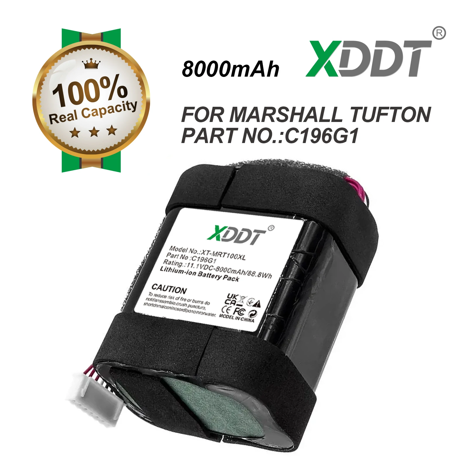 XDDT 8000mAh Speaker Battery C196G1 for Marshall Tufton + Tool and Gifts
