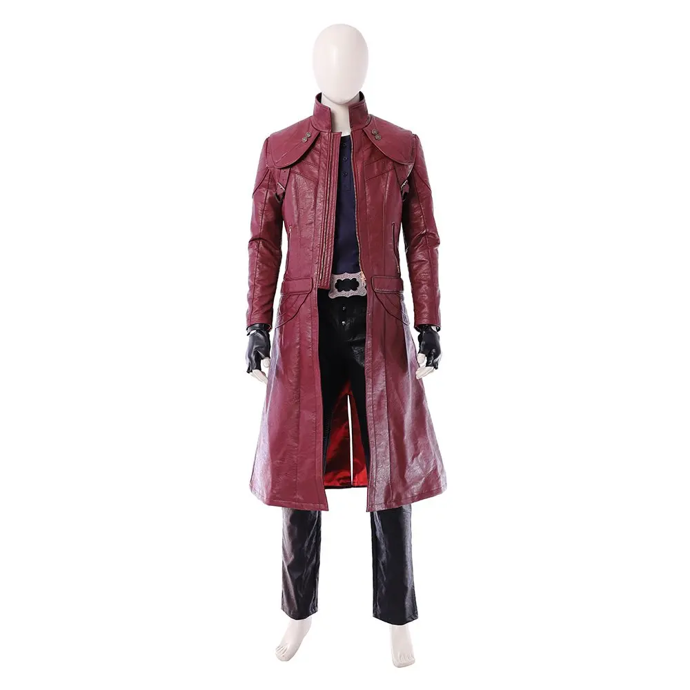 

DMC 5 Dante Костюм Мужской Хэллоуин Игра Косплей Наряды Роскошный Боевой Костюм Кожаная Куртка Брюки Полный Комплект Ручной Работы Любой Размер