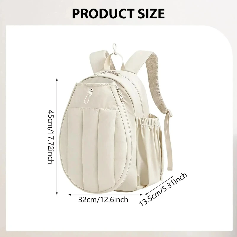 Tennis Backpack Racket Bag 20L Large Capacity for Women Badminton Pickleball Racket Holder with Shoe Compartment Water Bottle Po image 6