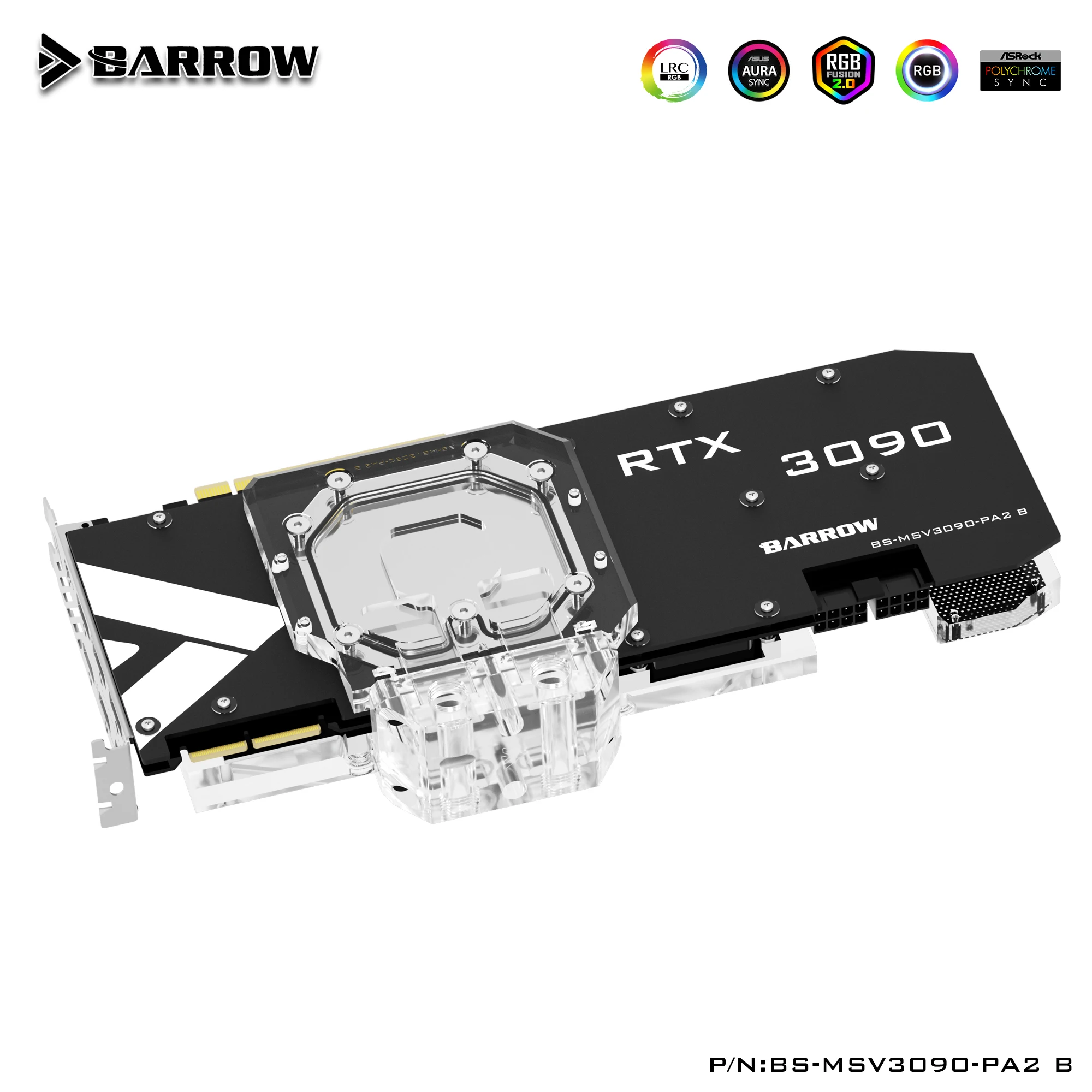 Imagem -03 - Carrinho de Mão g1 Bloco de Água para Msi Rtx 3090 3080 Ventus 3x oc 24g 10g 5v Efeito de Luz Bs-msv3090-pa2