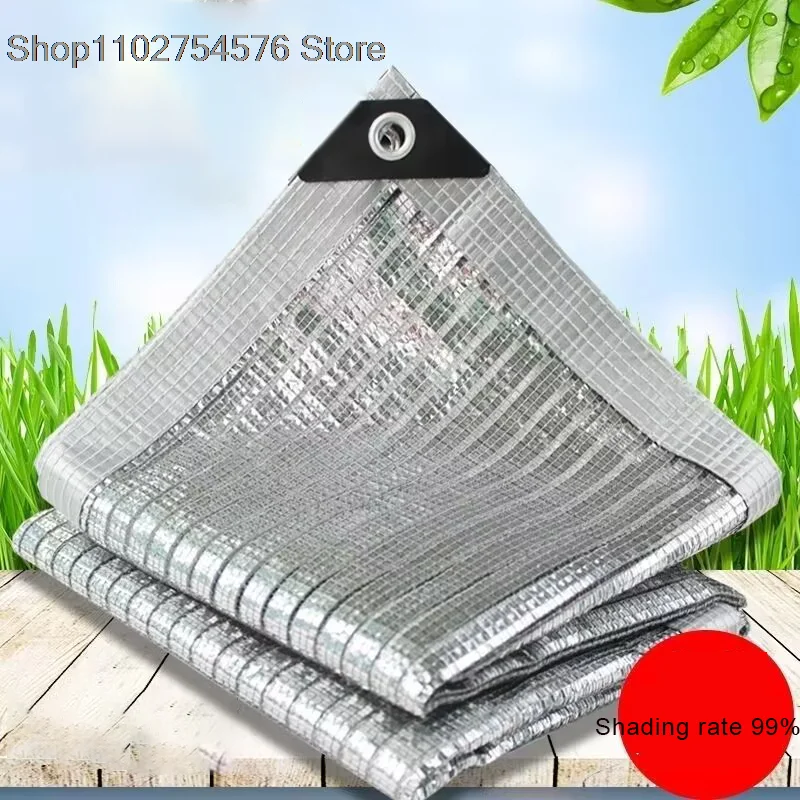 Shading 99% Aluminum Foil Sunshade Net Silvery Anti-UV Awning Fence Privacy Screen Garden Sun Shade Mesh Car Sun Shed Canopy