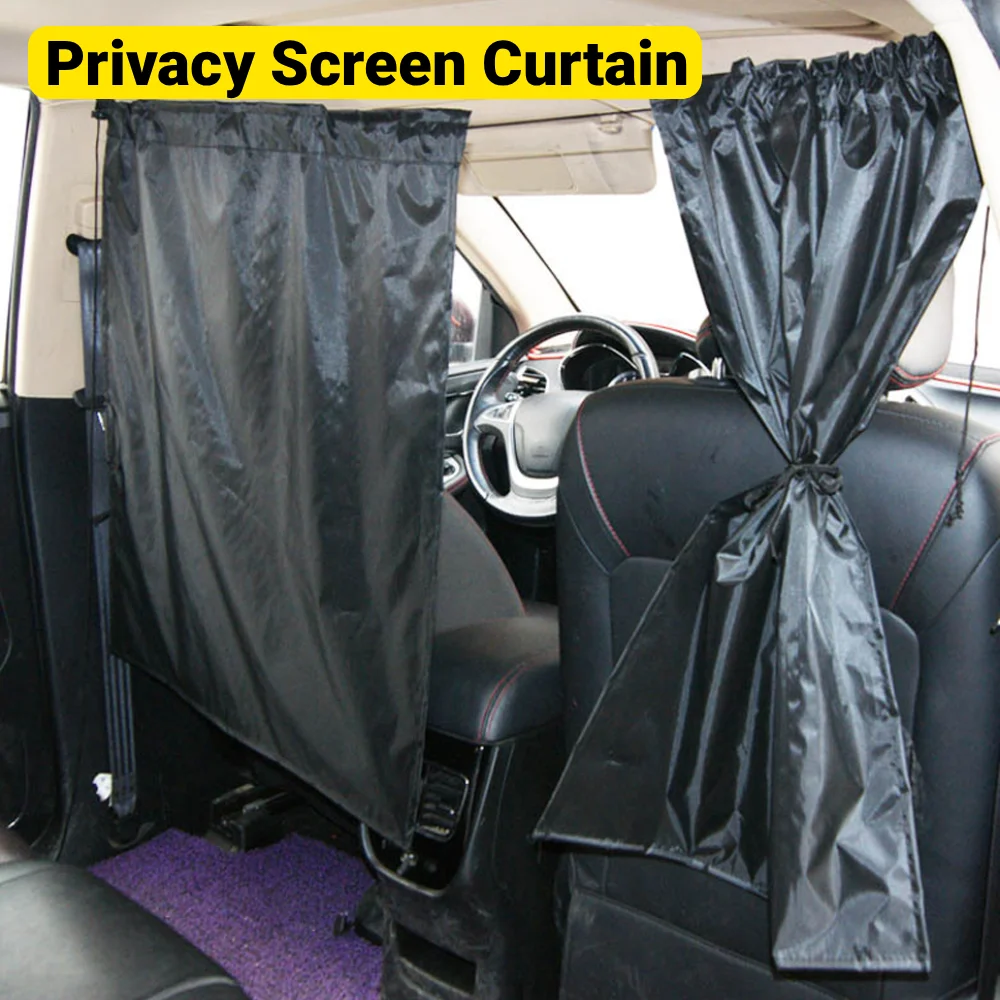 

Car Covers Privacy Curtain Set Between Rear Seat Auto Blackout Sun Shades Waterproof UV Protection Removable Automobile Parts