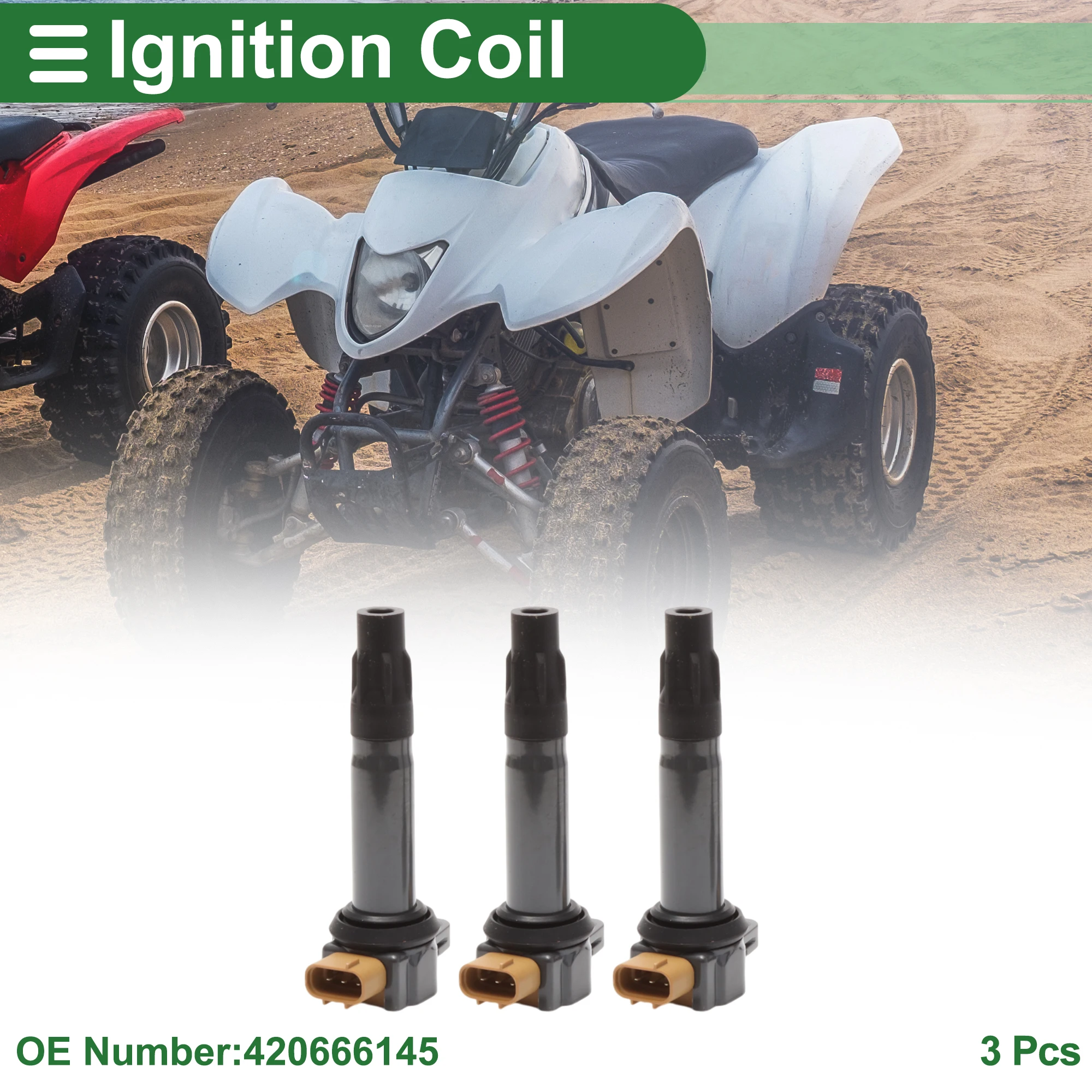

UXCELL Ignition Coil for Can-Am Maverick x3 Turbo 2018-2022 No.420666145 3 Pcs