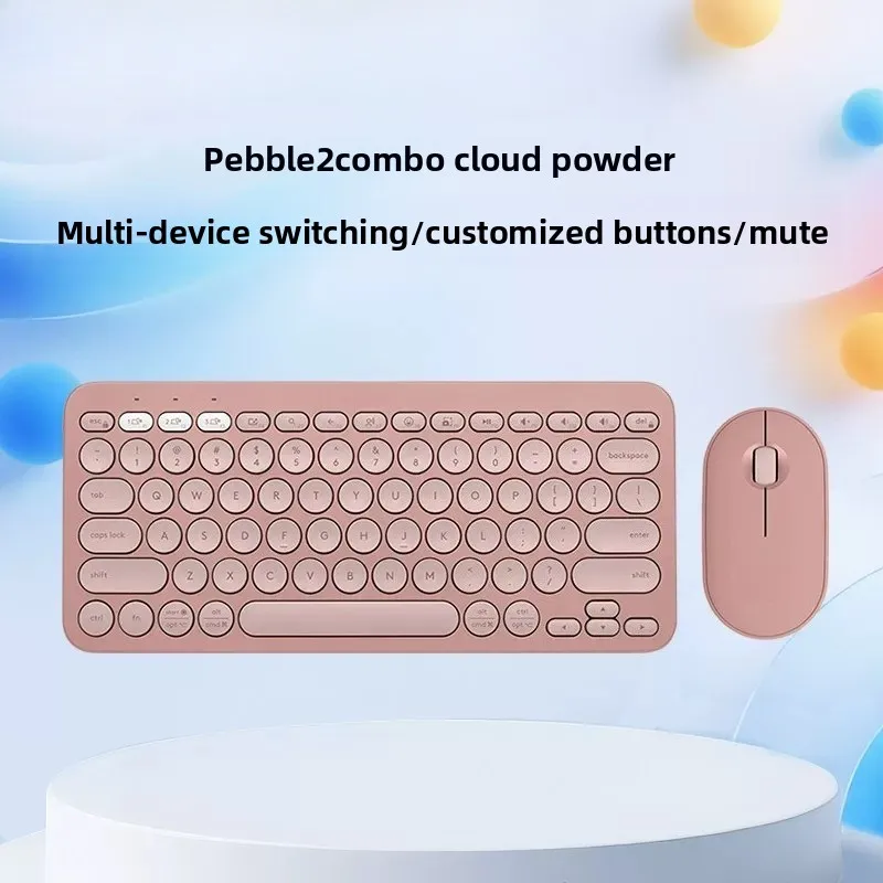 Combo de Teclado y Ratón Inalámbrico Bluetooth para Logitech Pebble 2, Delgado, Silencioso, Portátil, para Oficina