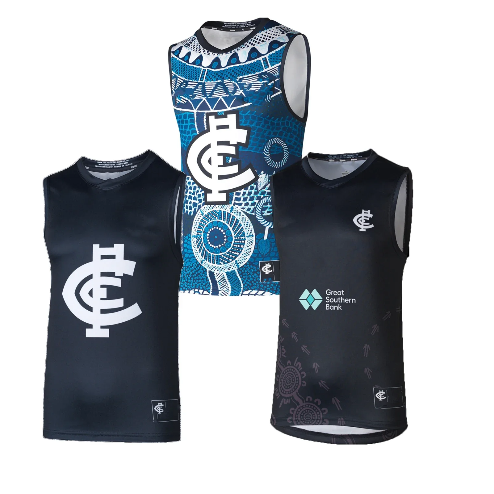 

Carlton 2023 Authentic Home/Indigenous Mens Guernsey