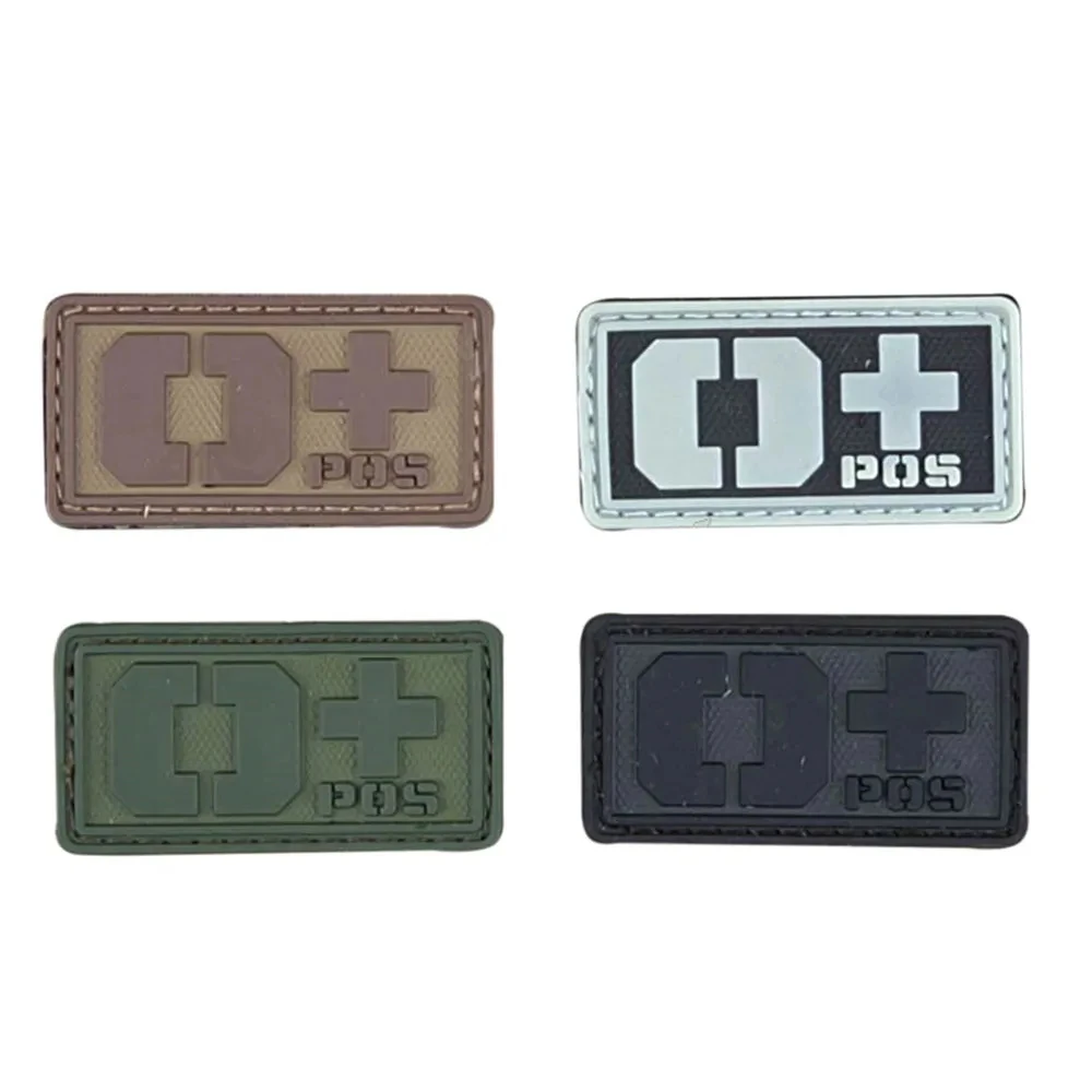 Emersongear PVC Blood Type Hex Patch/O Wargame Airsoft Hunting Tactical Equipment Blood Patch Black Green White BD5517