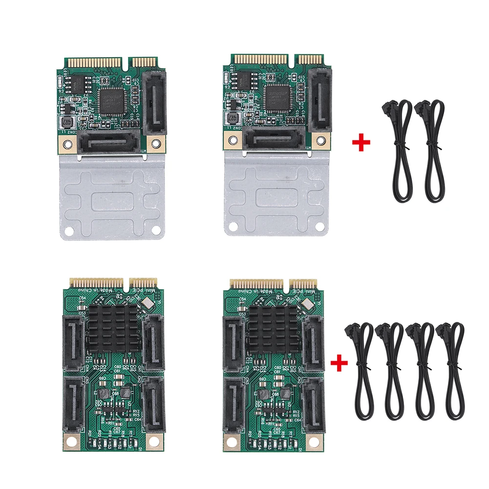 

Mini PCI-E To SATA3.0 Adapter M.2 PCI-E 2.0 Riser Card B+M Key Expansion Card 5/2.5 Gbps SSD Adapter Card