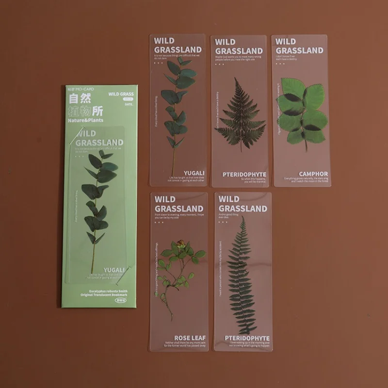 5 stuks plantenbloem semi-transparante bladwijzers PET-leeslabels dagboek DIY decoraties studentenkantoorbenodigdheden