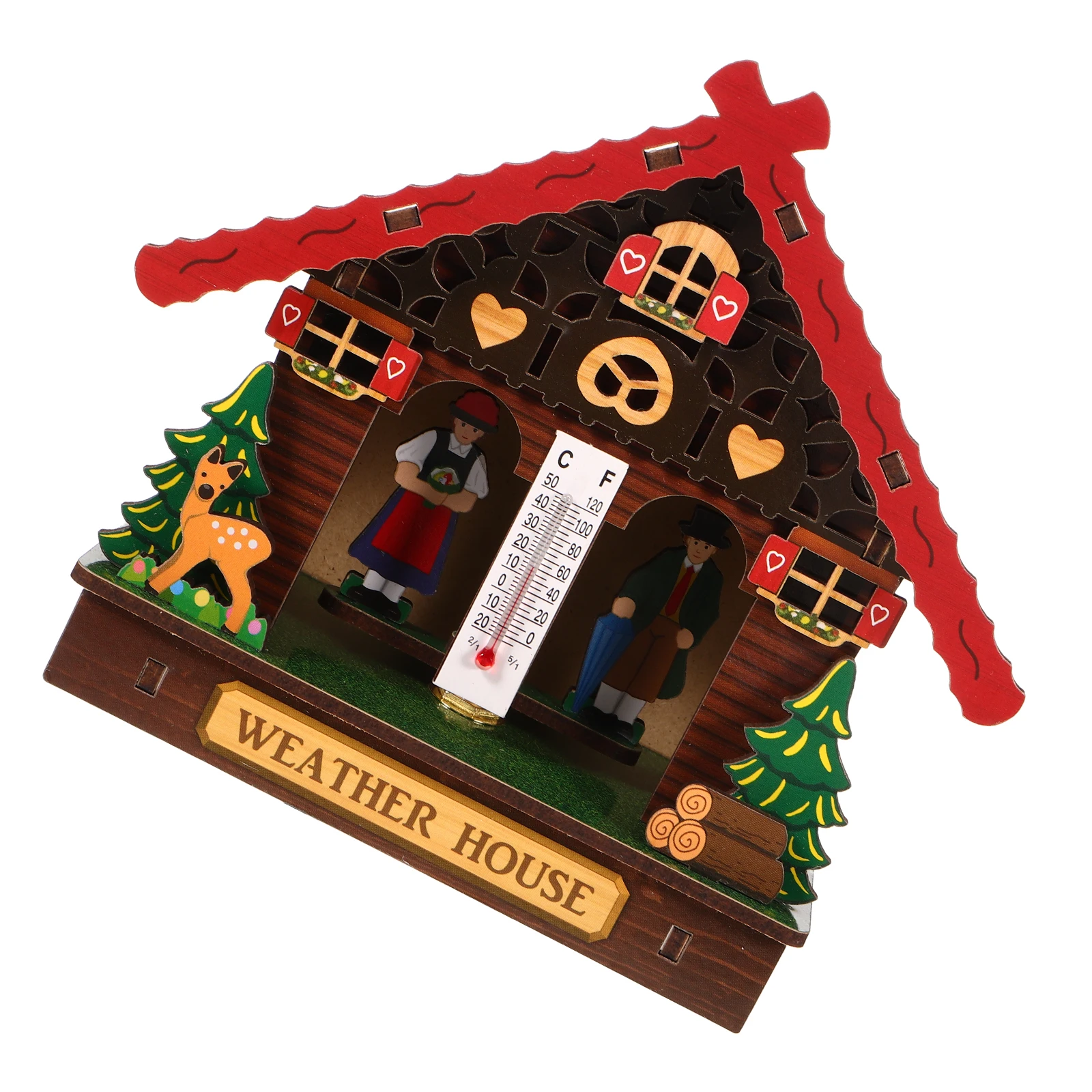 

Barometer Outdoor Analog Thermometer Indoor Wall for Home Good Looking Garage Hanging Oven Wooden House