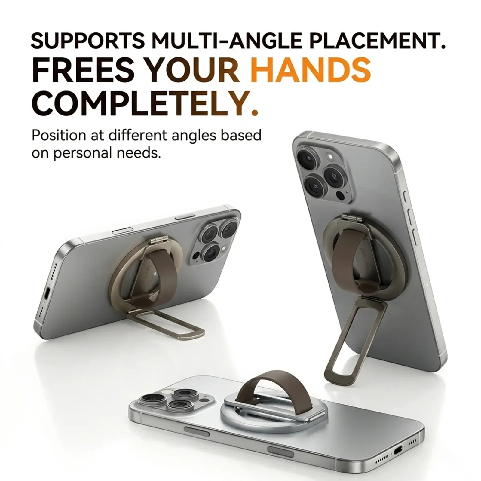Silikon Magnetischer Faltbarer Handy-Fingergriff 360 ° Drehbarer Universal-Handyringhalter für MagSafe iPhone 17 Xiaomi Mobiltelefon – Detail 7