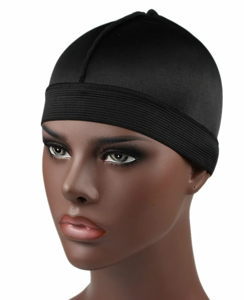 

Silky Dome Cap For Making Wigs Men Satin Elastic Band Bandanas Bottom Cap Spandex Cooling Cap Silk Based Beanie Bonnet Wave Cap