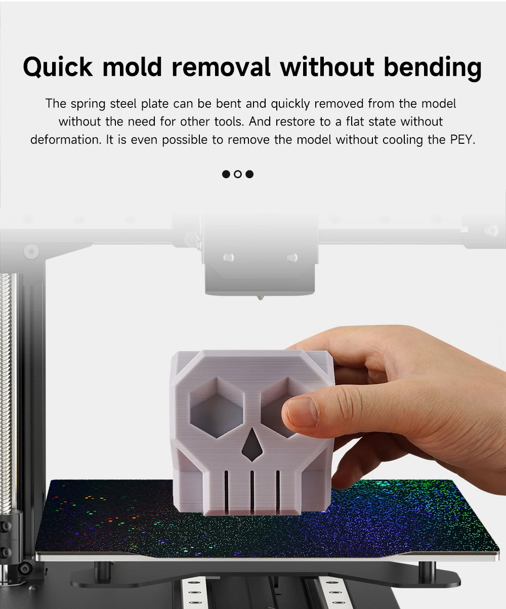 Pei-Texturblatt 235 x 235 für Ender 3 Elegoo Neptune 4 Pro Pet Peo Pey magnetische Bauplatte Federstahl 3D-Drucker beheiztes Bett – Detail 5