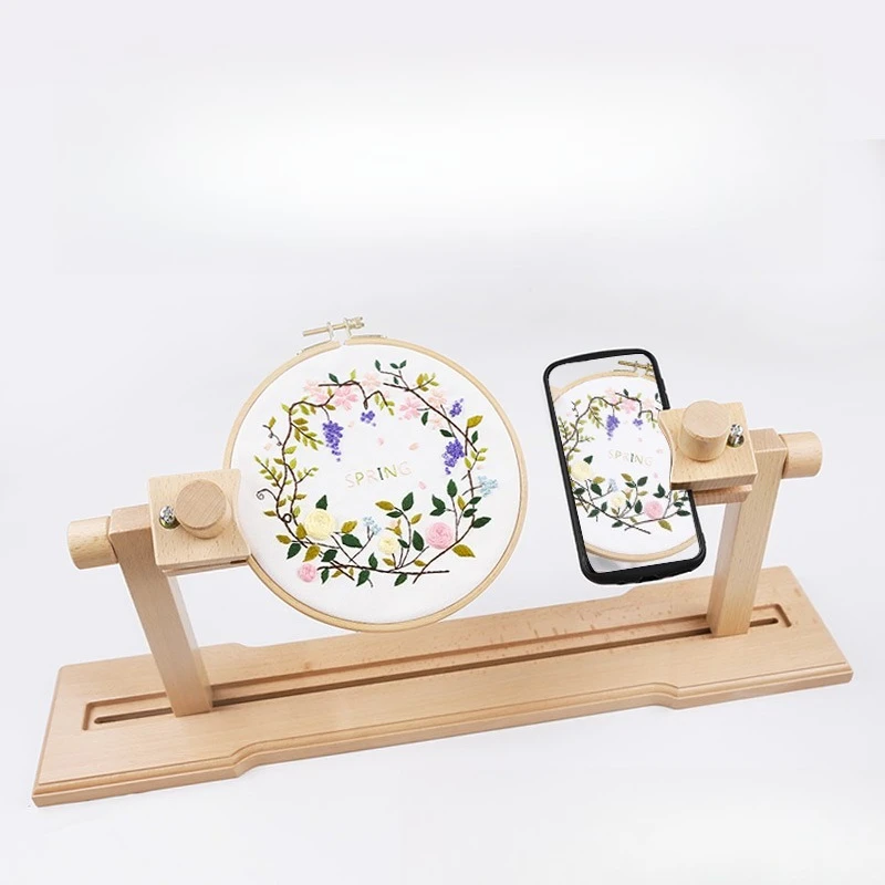 Embroidery Desktop Beech Embroidery Cross Stitch Frame Household Multifunctional Fixed Stretch Tool Adjustable