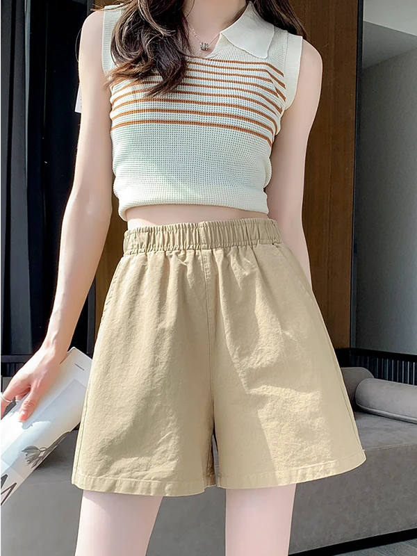 

plus Size High Waist Wide Leg Pants Women's Casual Color Summer orts Comfortable Loose Fit for Heavy Girls