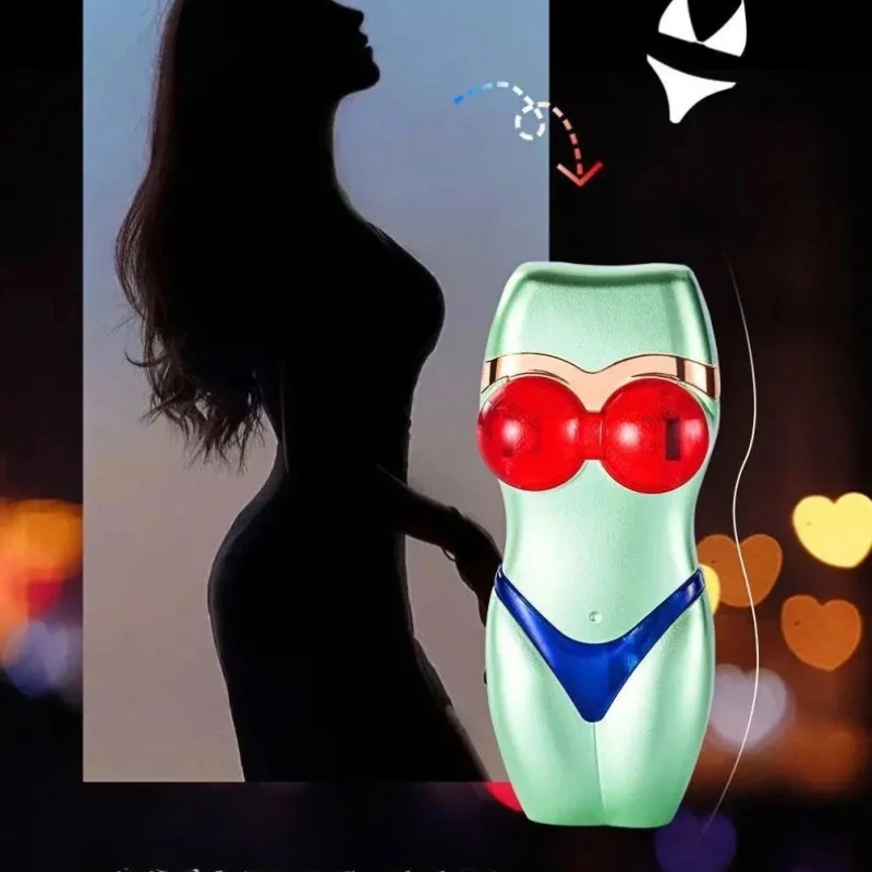 Sexy Glowing Bikini Beauty Lighter Windproof Straight Blue Flame Butane Gas Lighter Smoking Accessories Men's Fashionable Gifts