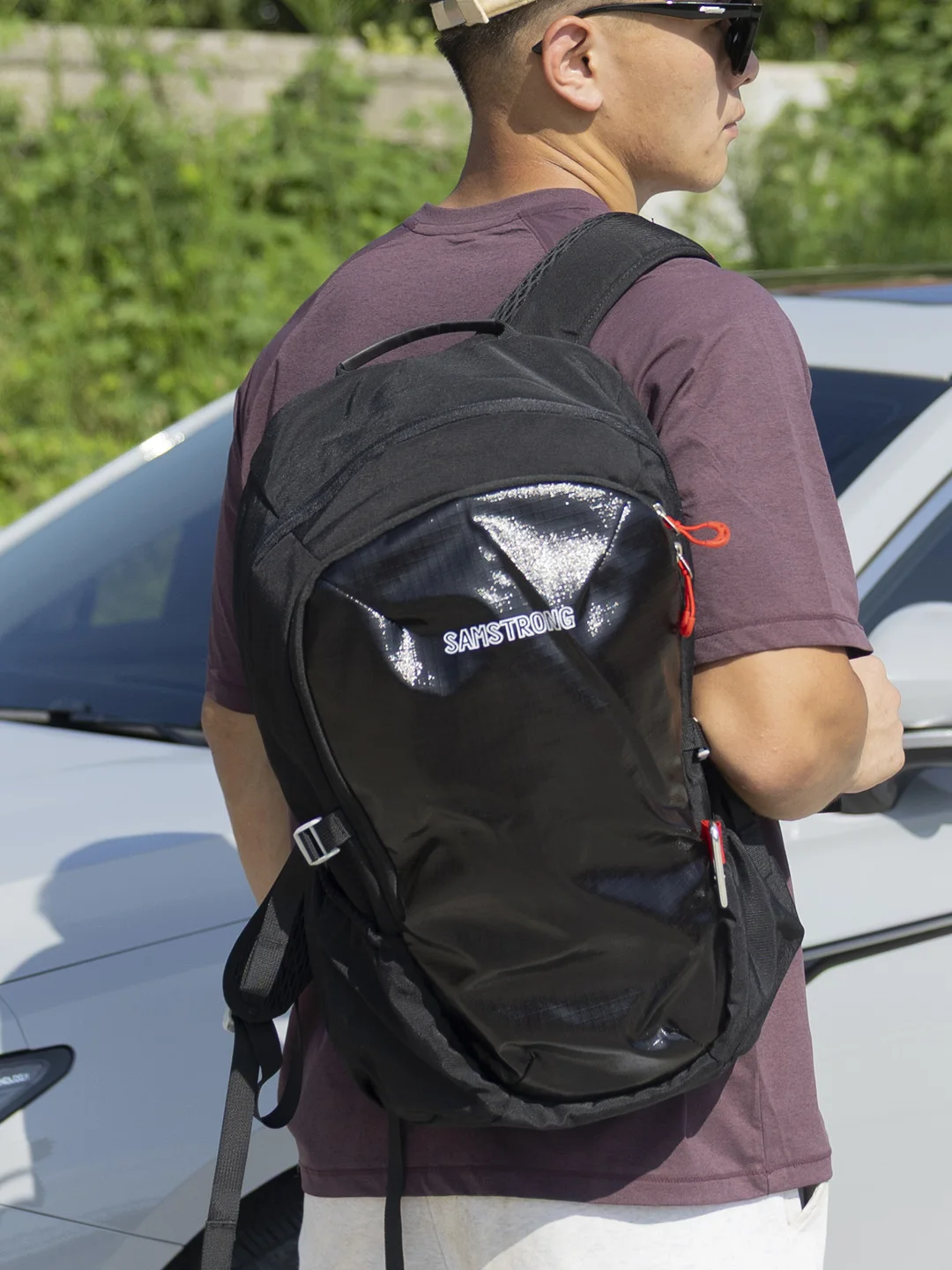 Thickened Black Shadow Waterproof Outdoor Travel Backpack Men's Women's Computer Bag Samstrong Cedar Mountain Double Shoulder...