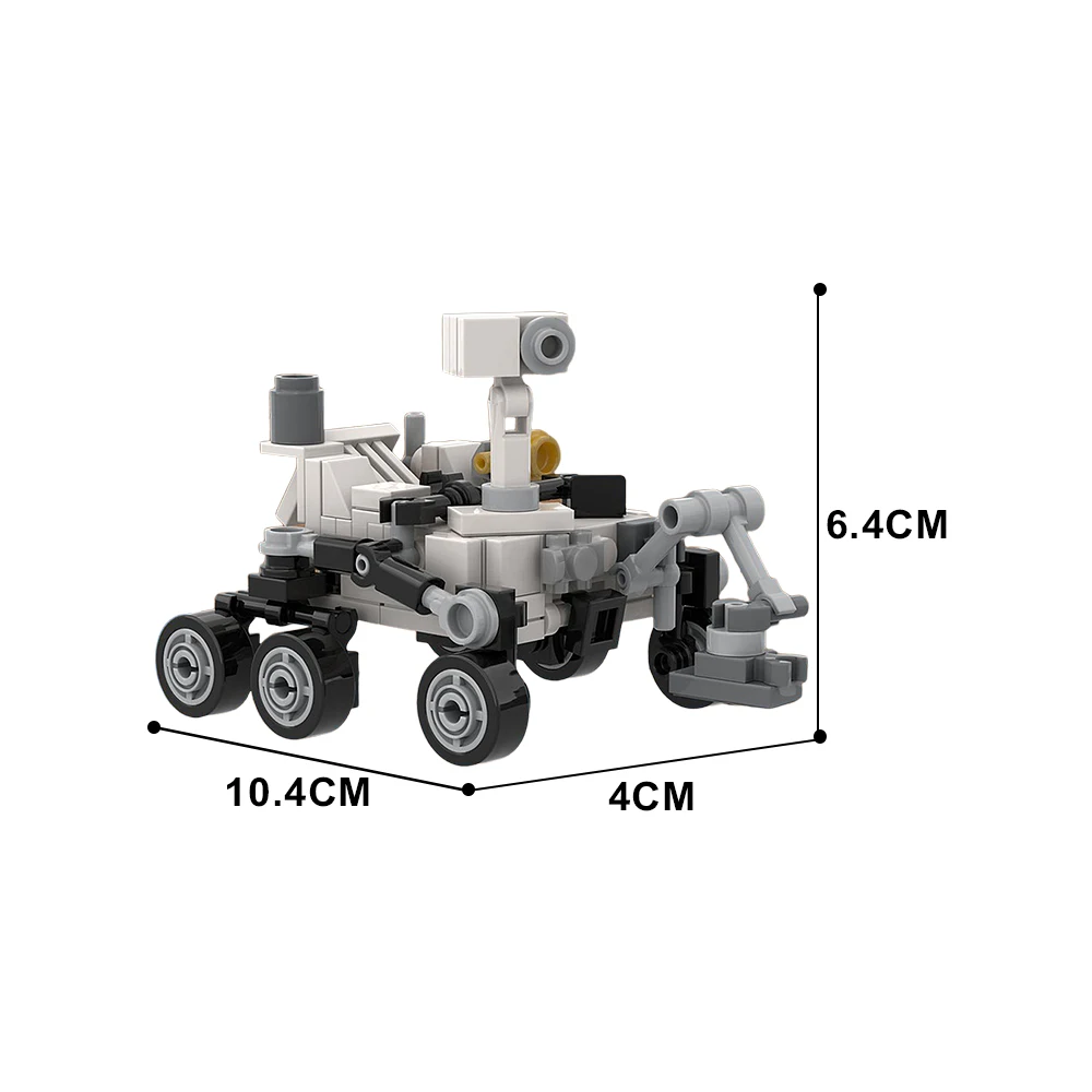 MOC-150447 Neugier Rover Auto Modell Ziegel Erkundung Raum Fahrzeug Bausteine Dekoration Montage Spielzeug kreative Kind Geschenk