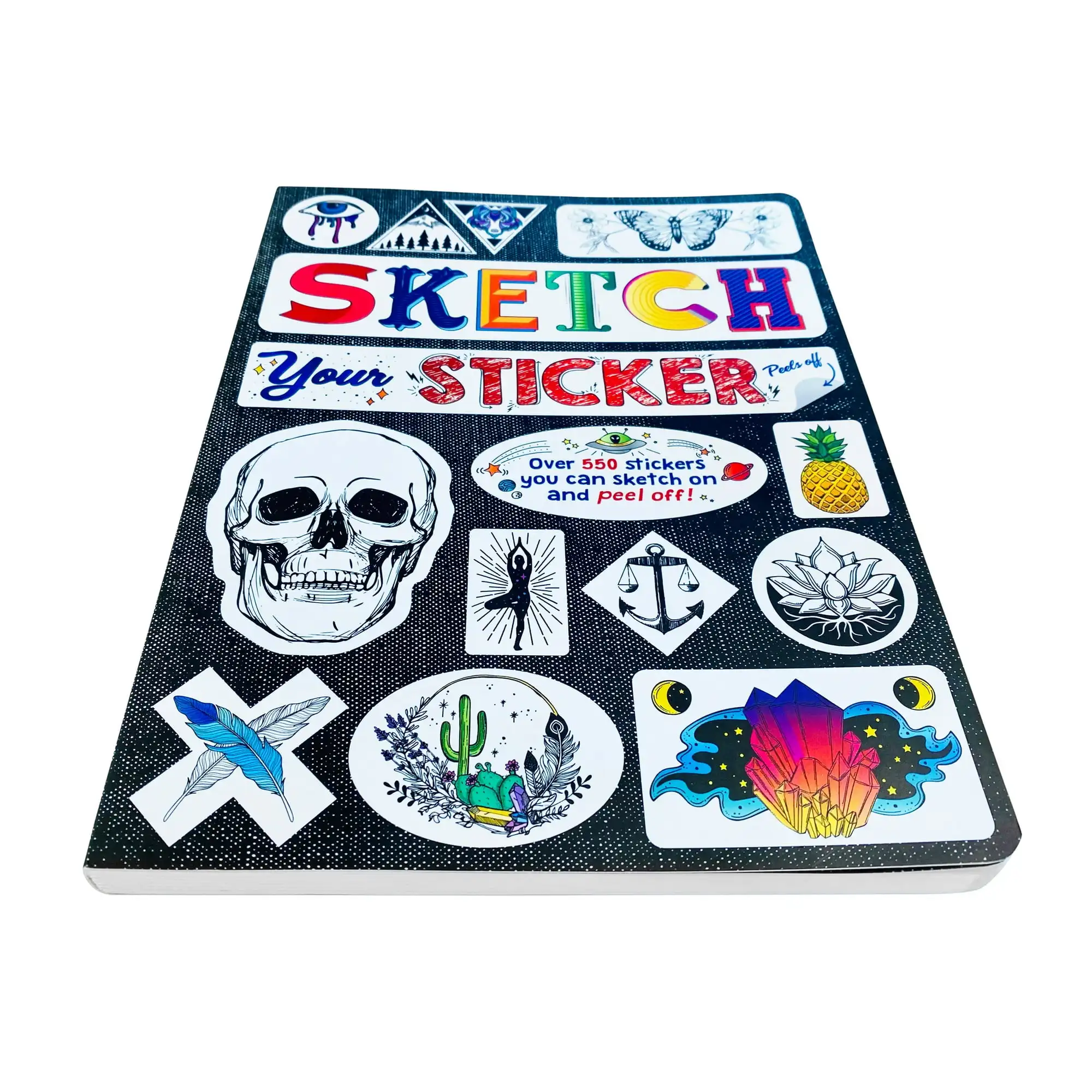 (2 pack) Piccadilly Sketch Your Sticker Journal for Ages 6 and Up, 7.3 x 9.7", Sticker Paper