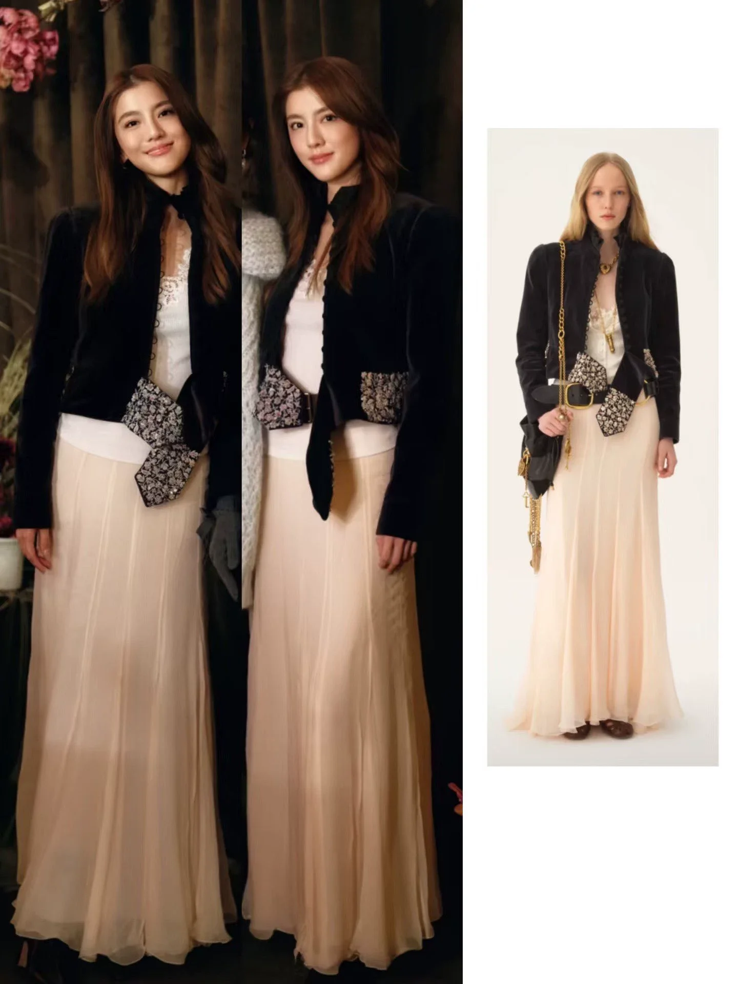 

Trumpet Skirt Pink Fashion Chiffon Pleated Mermaid Skirt Long Sweet Girls Black Silk Midi Skirt