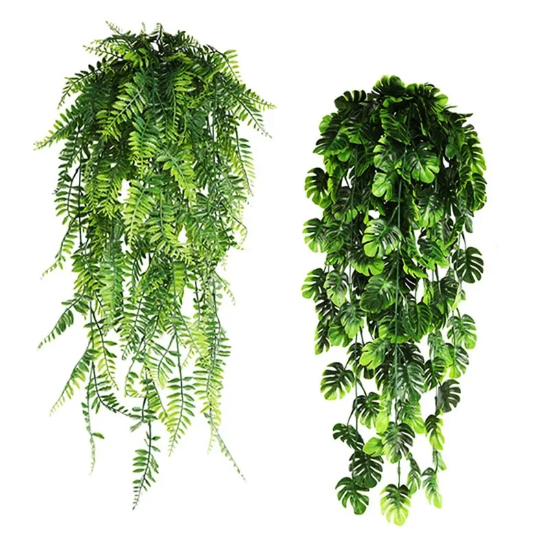 Plantas de vid colgantes de hierba persa Artificial, guirnalda de vides de plantas falsas, decoración de fondo de pared interior y exterior,