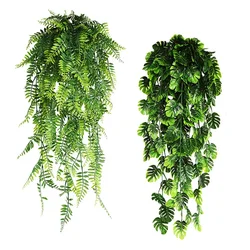 Plantas de vid colgantes de hierba persa Artificial, guirnalda de vides de plantas falsas, decoración de fondo de pared interior y exterior, decoración de jardín del hogar